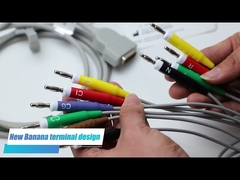 12 Leads Flexible MAC1100 Detachable 22341808 Ge Ecg Cable